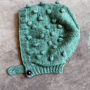 Misha and Puff Green Knitted Kids Hat